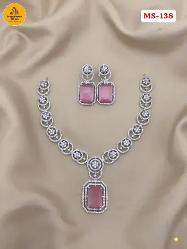 Premium Quality AD Necklace Set